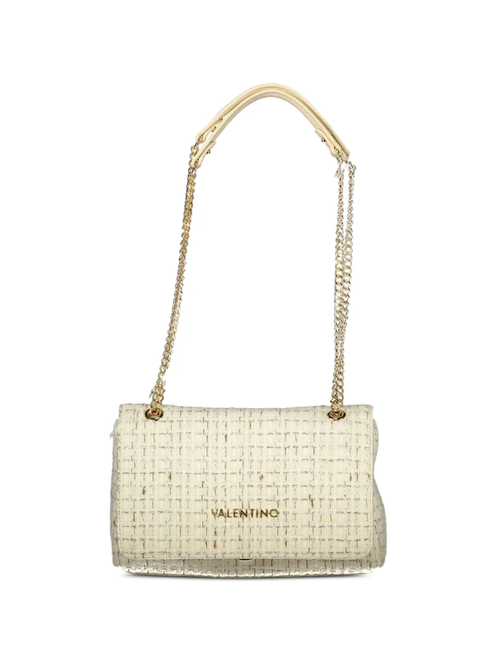 MARIO VALENTINO tweed-effect shoulder bag - Bianco