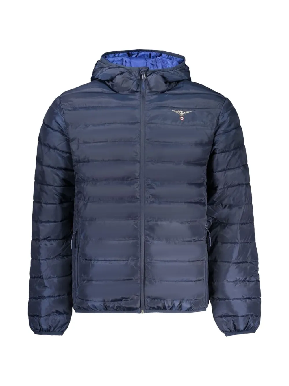 Aeronautica Militare Piumino trapuntato con cappuccio - Blu