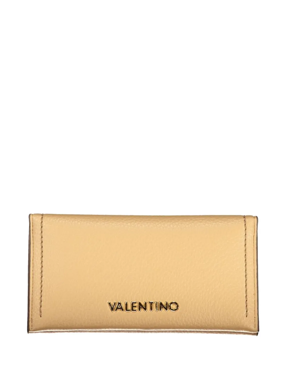 MARIO VALENTINO pebbled-texture logo-lettering wallet - Toni neutri