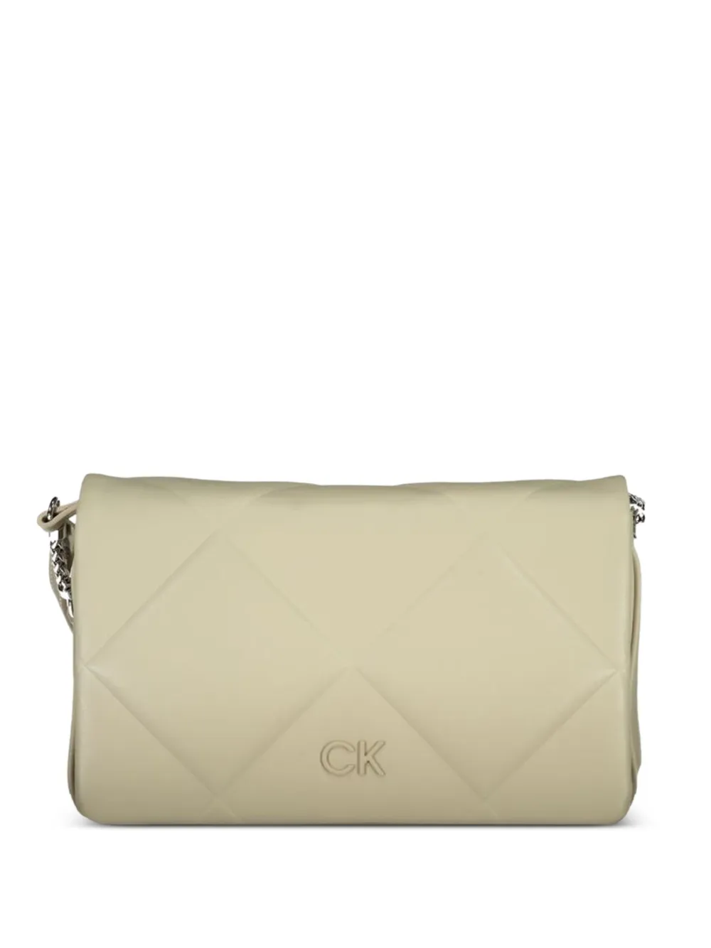 Calvin Klein quilted logo-plaque shoulder-bag - Toni neutri