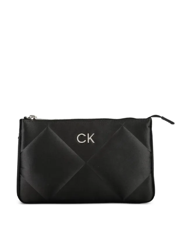 Calvin Klein Quilted Clutch Bag in Black