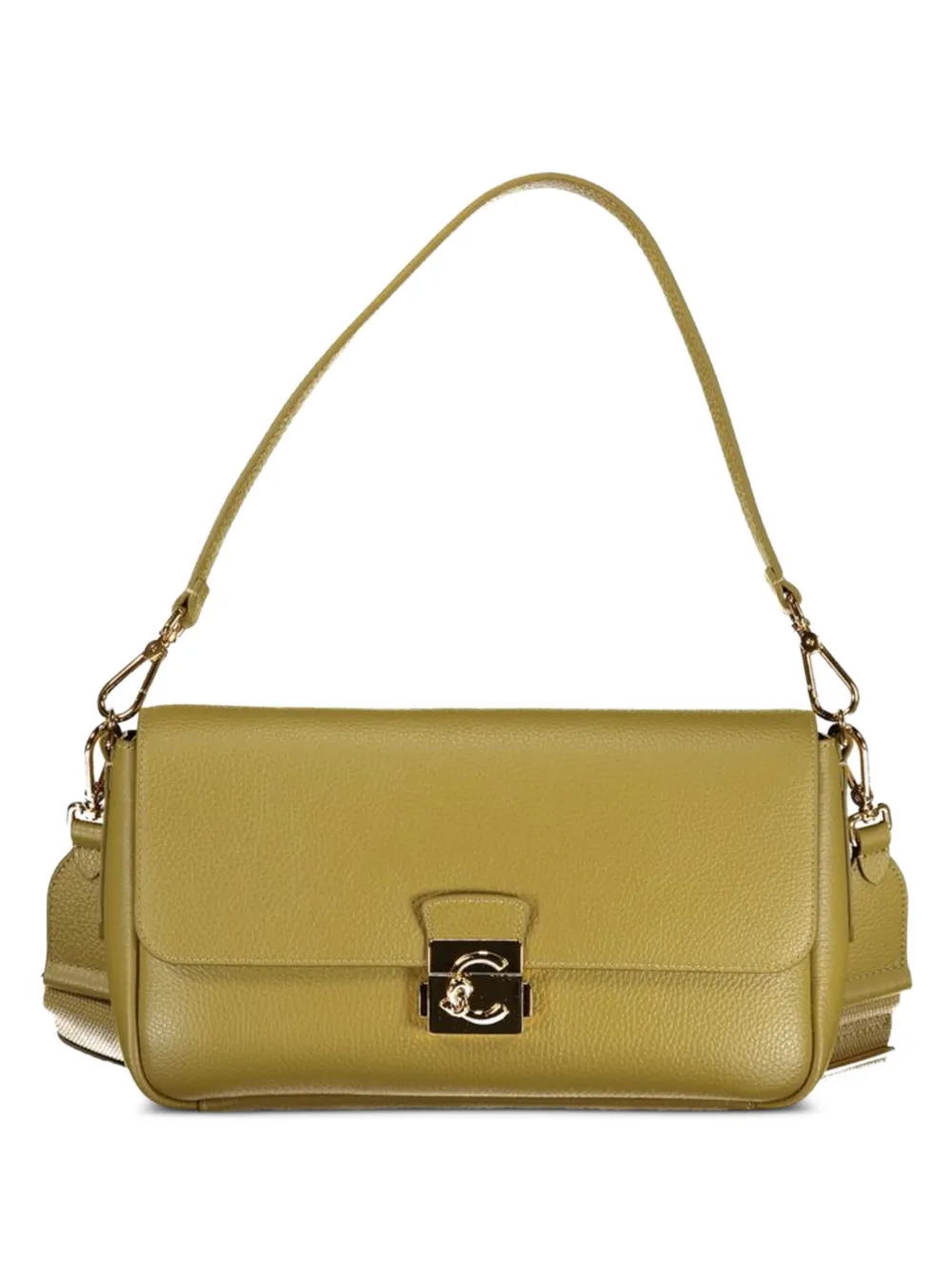 Coccinelle pebbled-leather tote bag - Verde