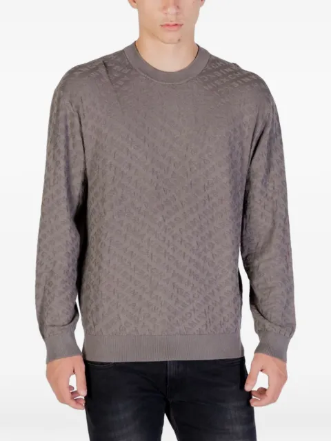 Armani Exchange logo-patterned sweatshirt