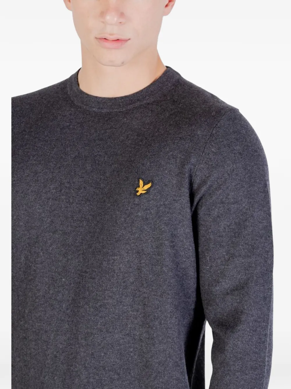 Lyle & Scott Trui met logopatch Grijs
