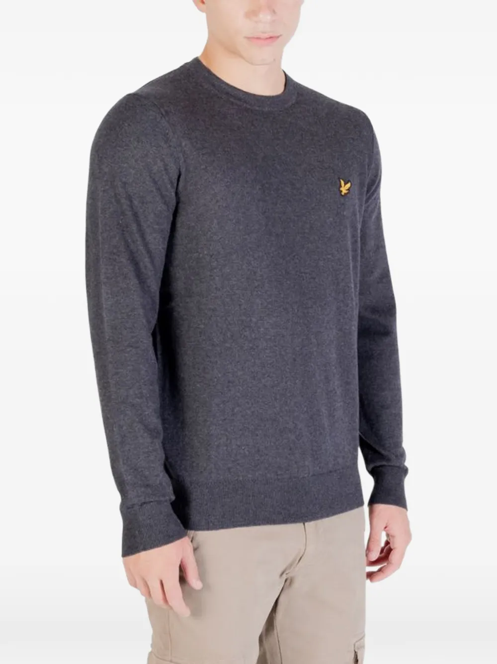 Lyle & Scott Trui met logopatch Grijs
