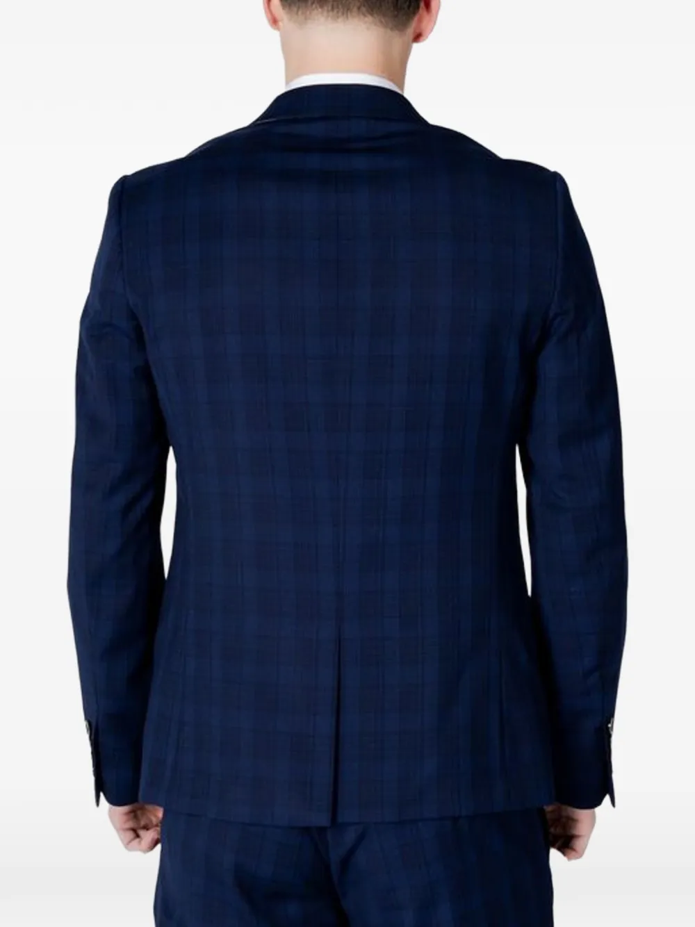 Antony Morato Geruite blazer met gekerfde revers Blauw