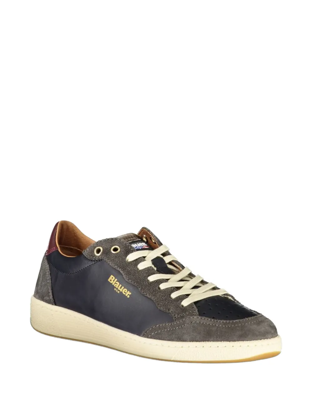 Blauer suede-panelled sneakers Blauw