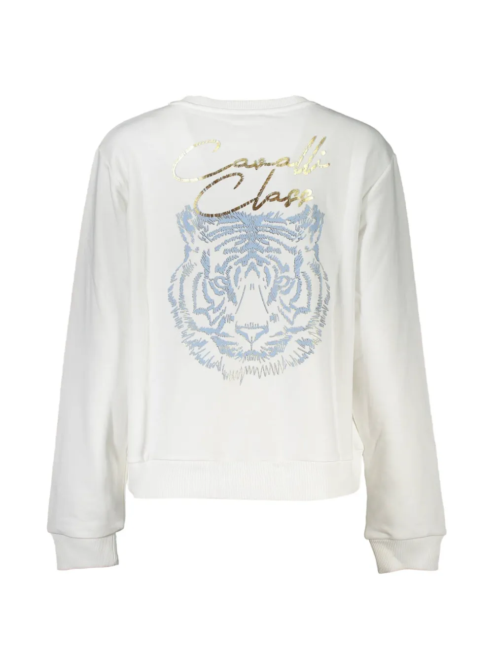 Cavalli Class Sweater met logopatch Wit