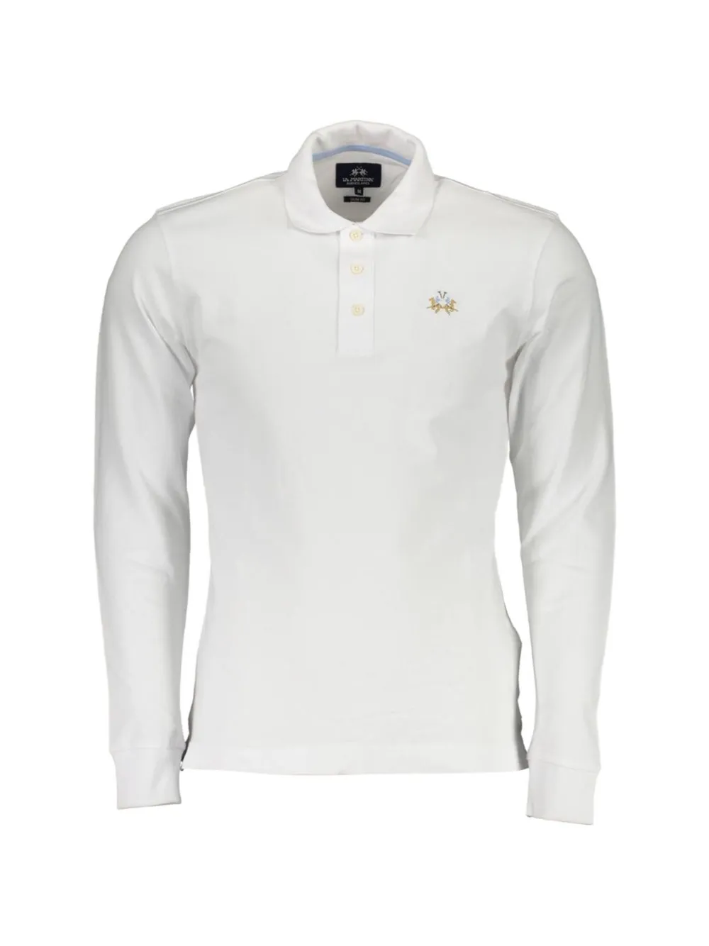 La Martina embroidered long-sleeve polo shirt - Bianco
