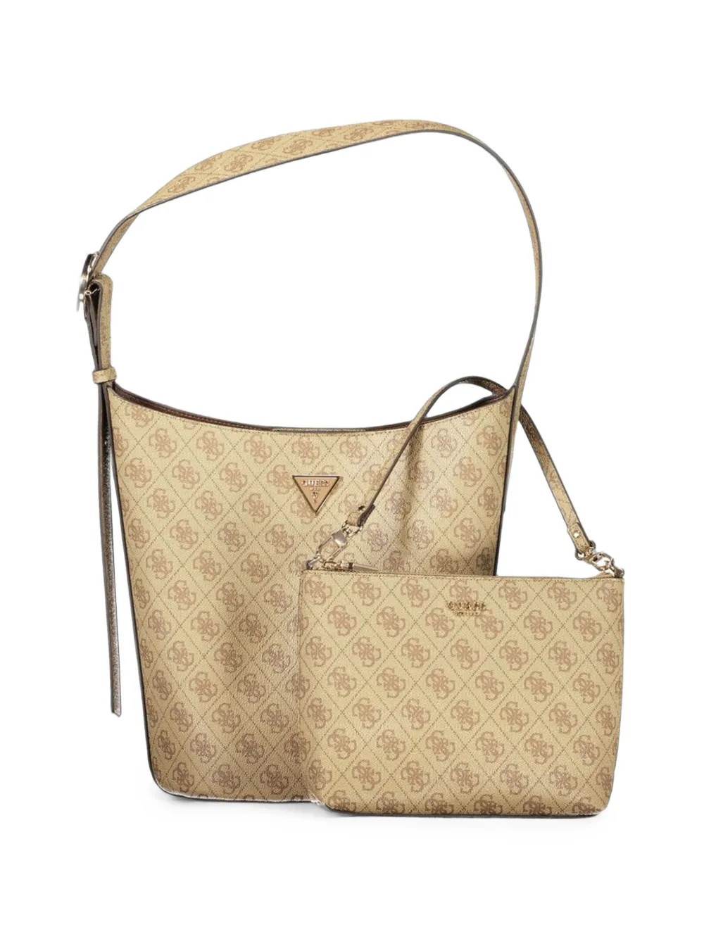 GUESS USA Meridian II monogram-print tote bag Beige