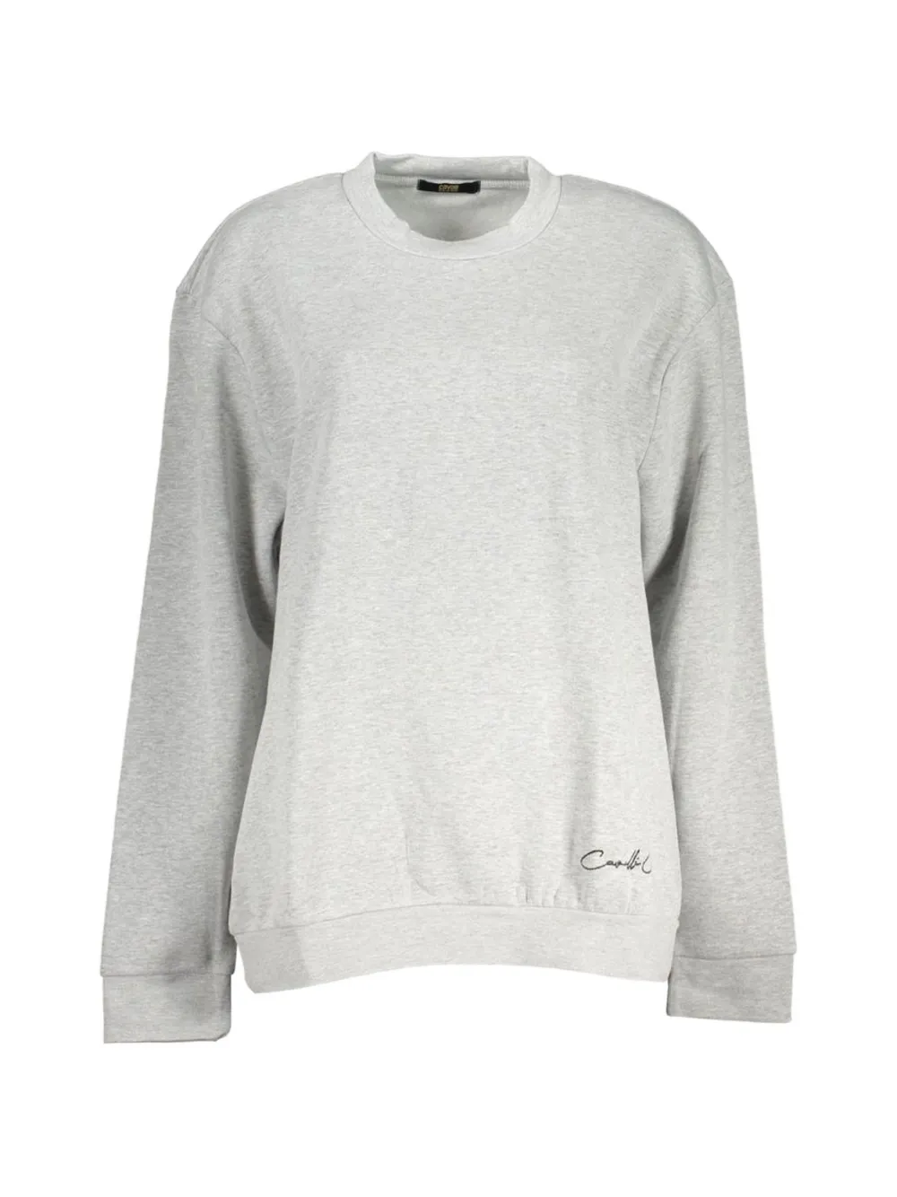 Cavalli Class logo-embroidered crew-neck sweatshirt - Grigio
