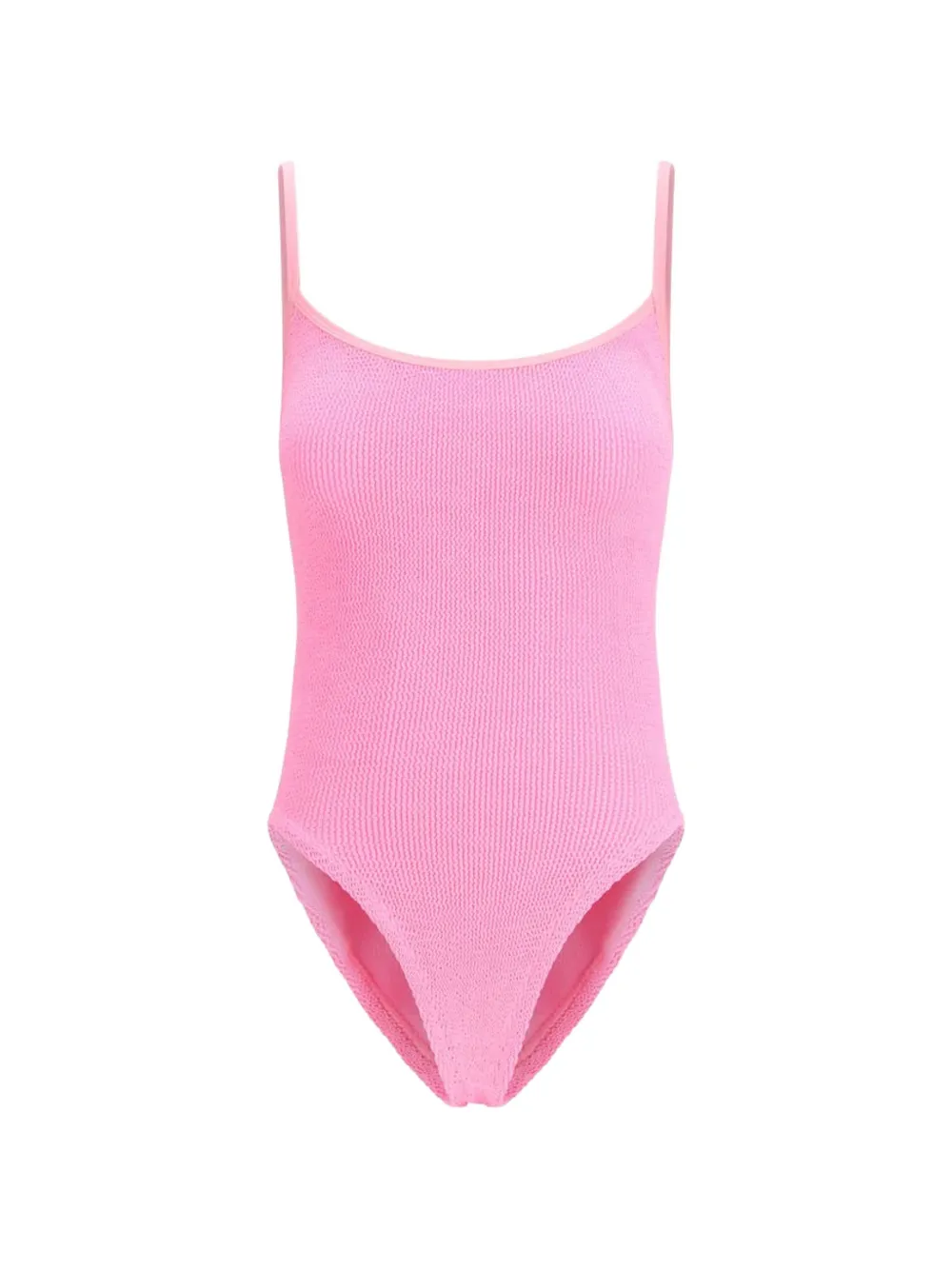 Hunza G Pamela crinkle-effect one-piece swimsuit - Rosa