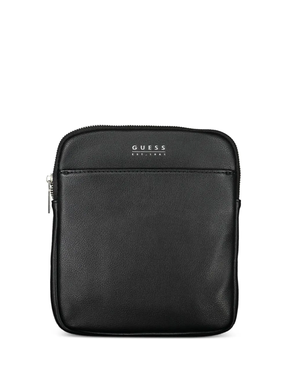 GUESS USA logo-print pebbled shoulder bag - Nero