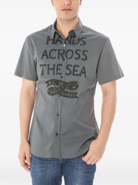 Costume National slogan-print short-sleeve shirt