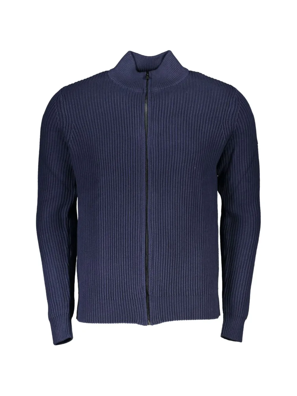 North Sails ribbed-knit zip-up cardigan - Blu