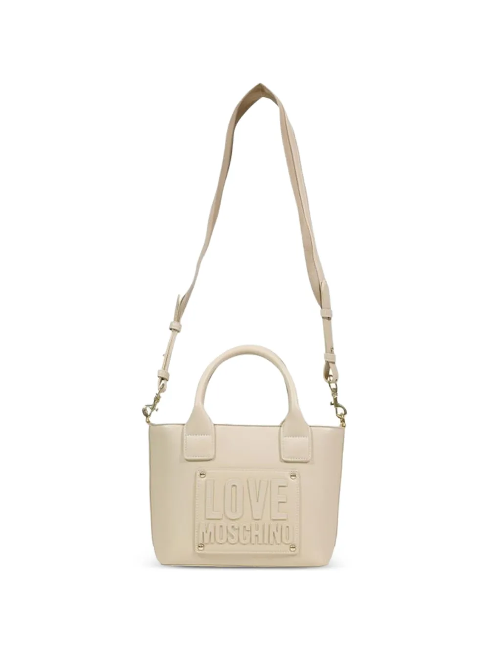 Love Moschino Shopper met logopatch Beige