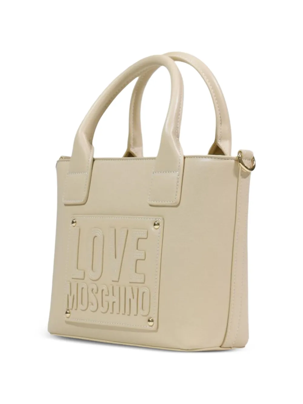 Love Moschino Shopper met logopatch Beige