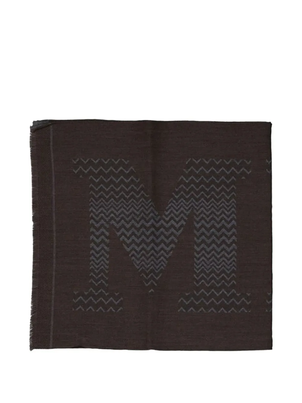 Missoni logo-intarsia scarf - Brown