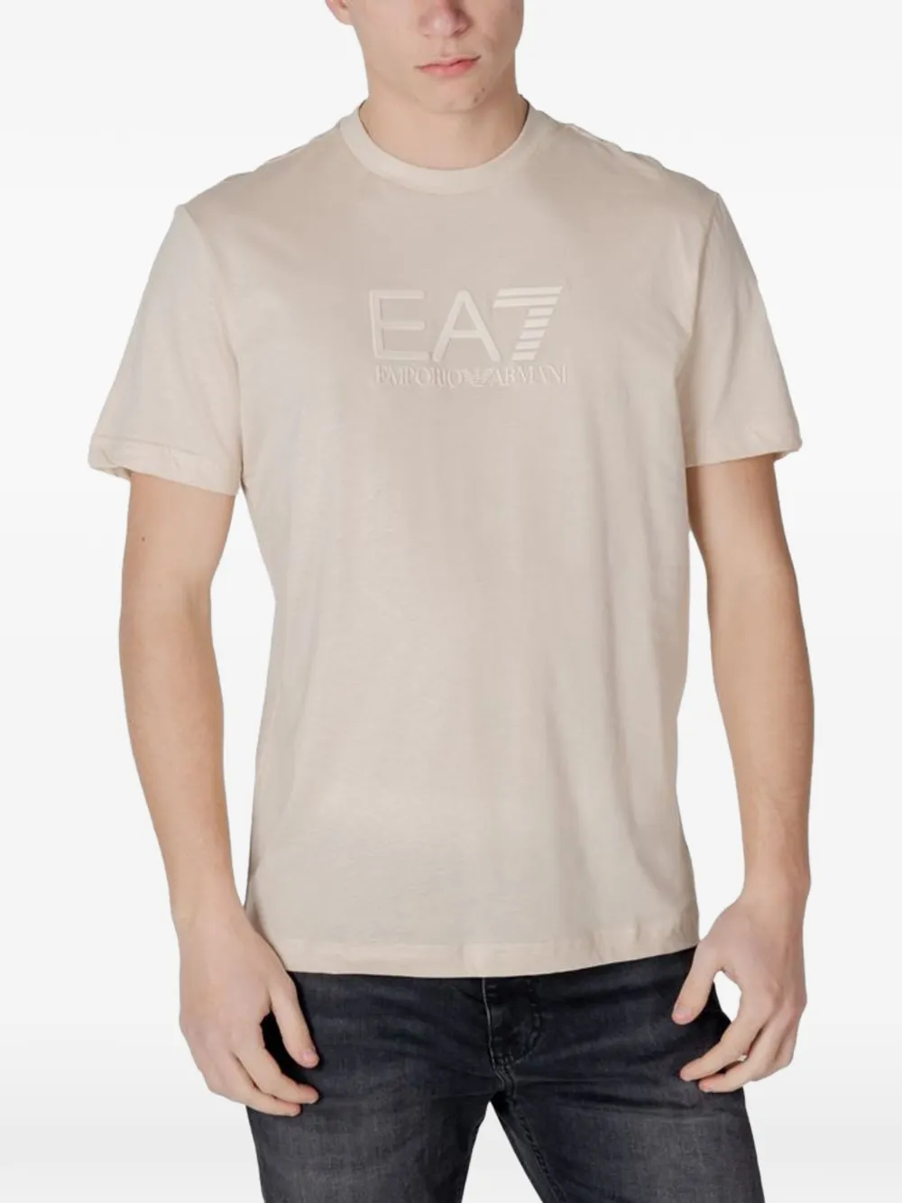 Ea7 Emporio Armani embroidered-logo T-shirt - Toni neutri