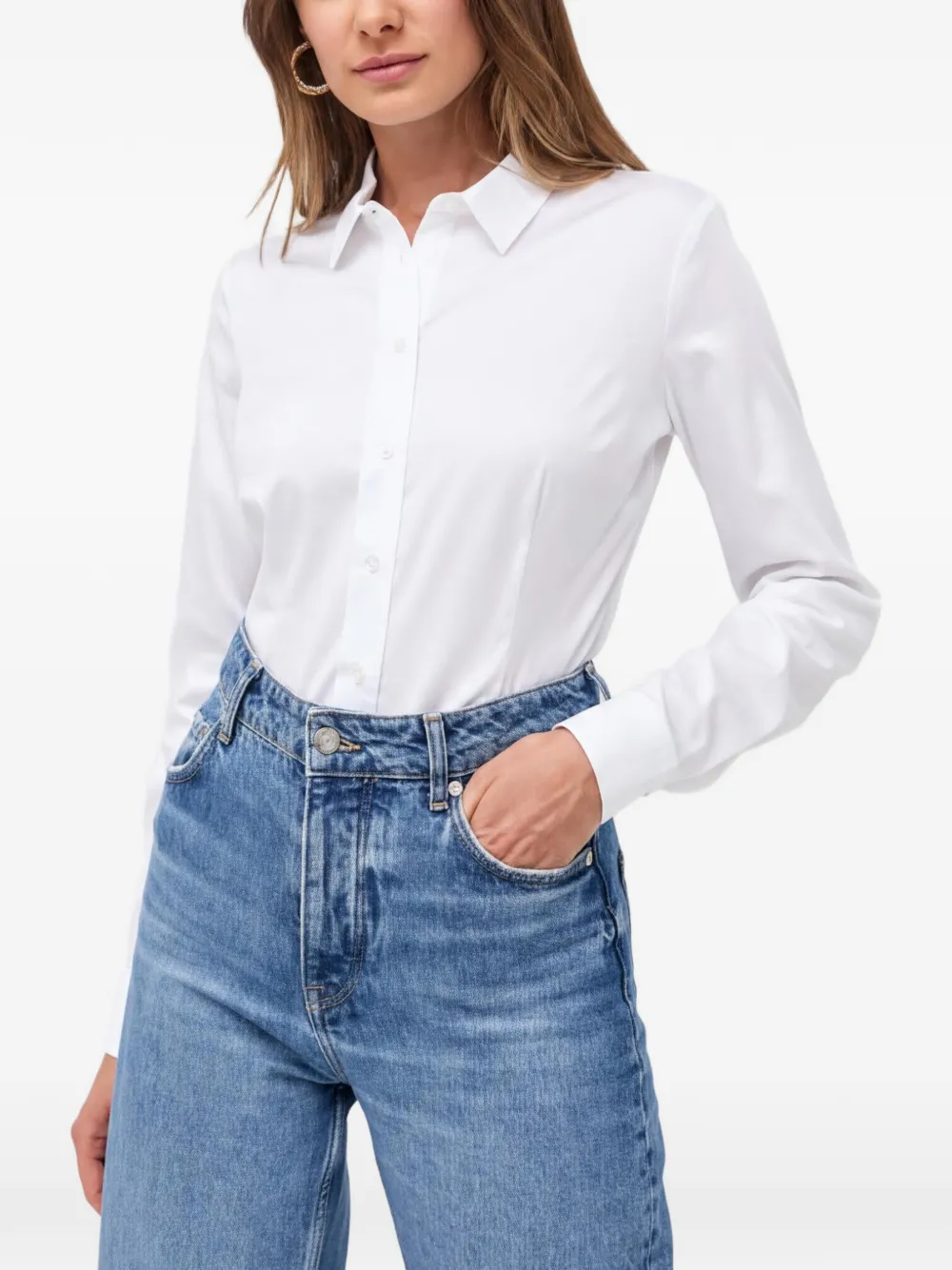 GUESS USA slim-fit long-sleeve shirt - Bianco