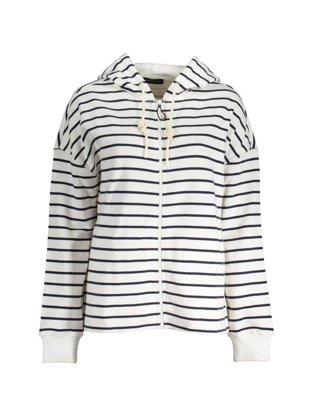 North Sails striped zip-up hoodie - Bianco
