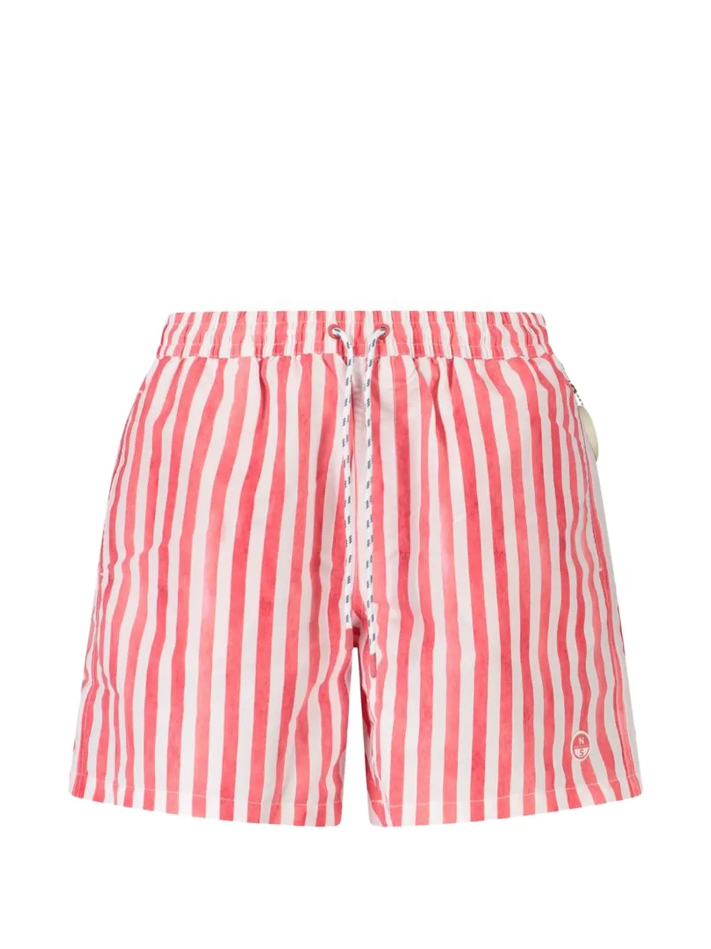 North Sails striped drawstring swim shorts - Rosso
