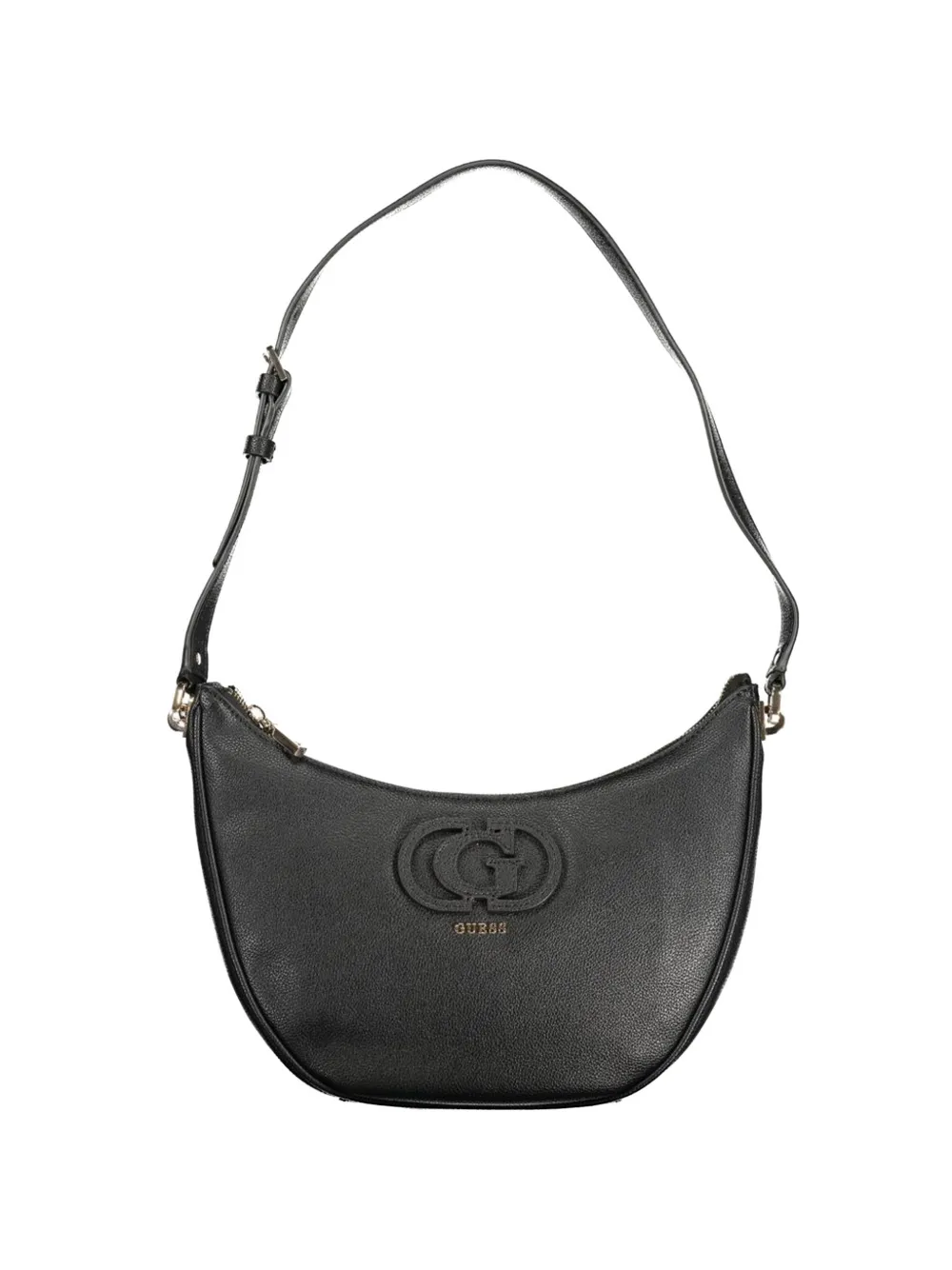 GUESS USA Crescent logo-embossed shoulder bag - Black