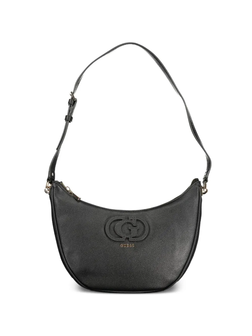 GUESS USA Crescent logo-embossed shoulder bag - Black