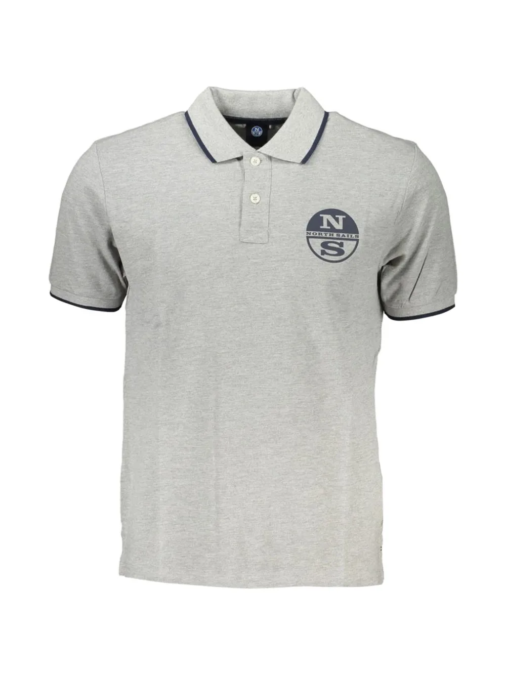 North Sails logo-print cotton polo shirt - Grigio