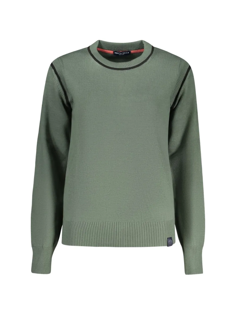 North Sails contrast-piping sweater - Verde