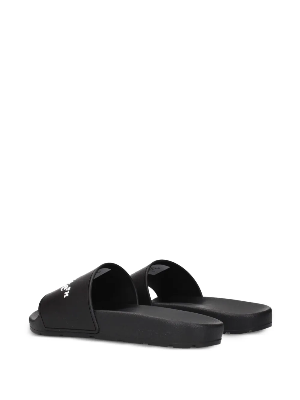 Off-White logo-print sandals Zwart