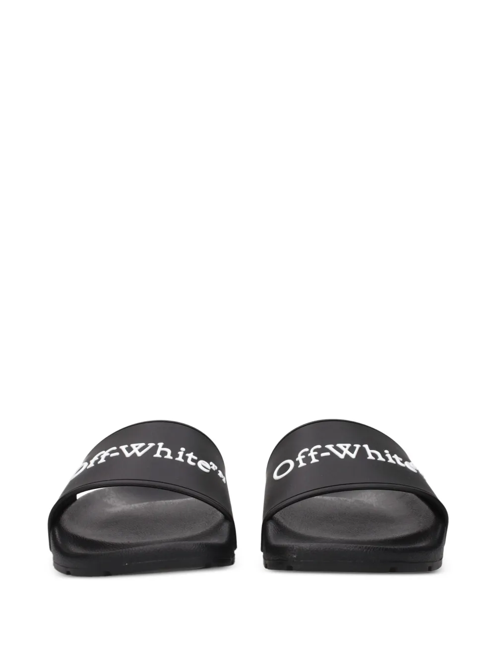 Off-White logo-print sandals Zwart