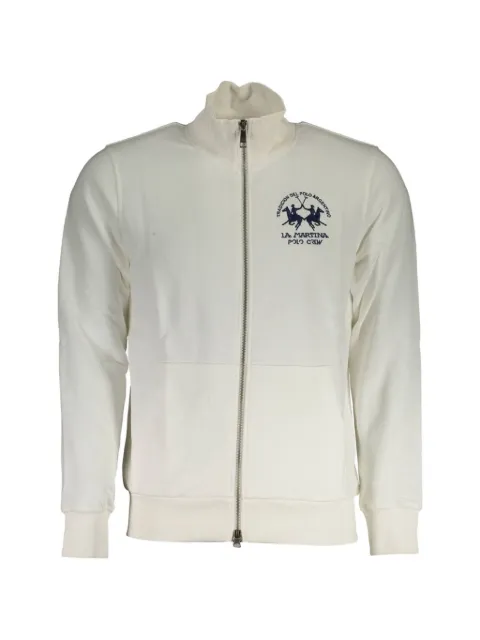 La Martina logo-embroidered zip-up sweatshirt