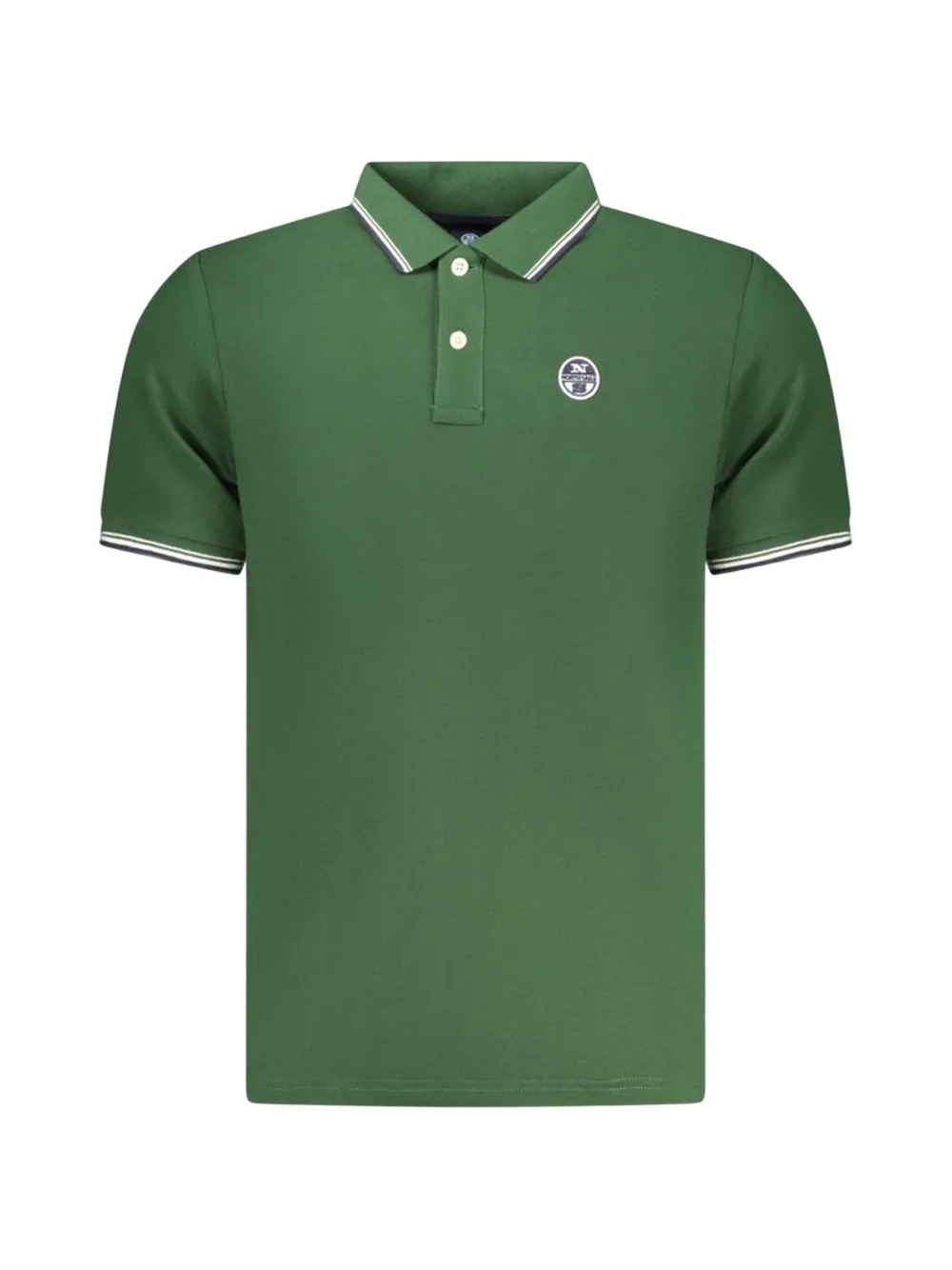 North Sails tipped piqué polo shirt - Verde