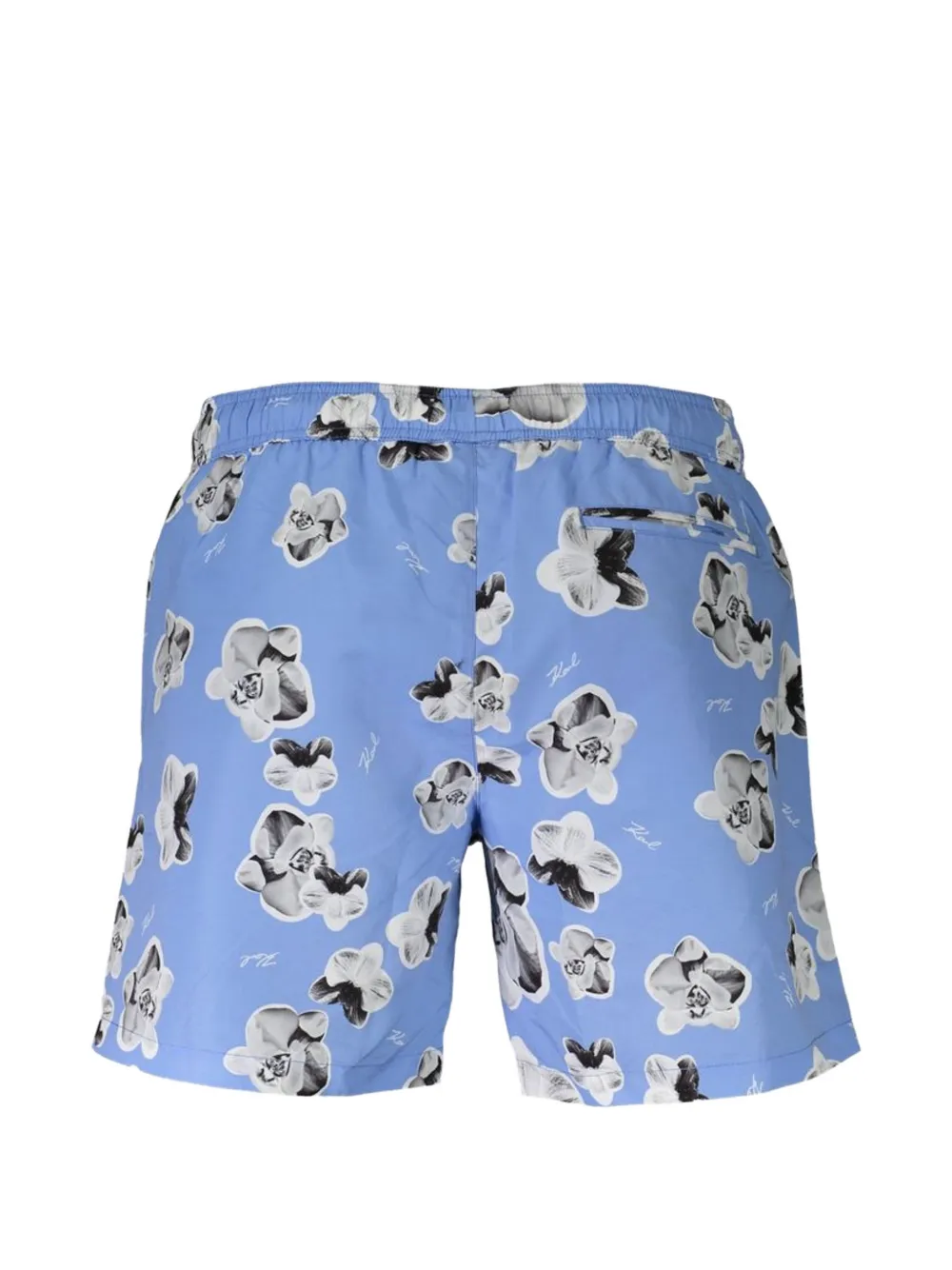 Karl Lagerfeld Zwembroek met bloemenprint Blauw