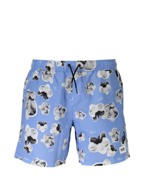Karl Lagerfeld shorts de playa con estampado floral