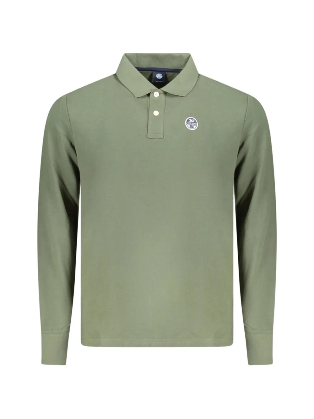 North Sails long-sleeve logo-patch polo shirt - Verde
