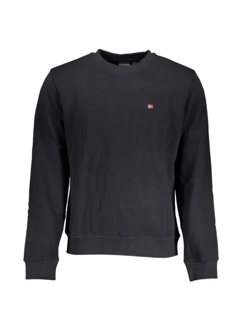 Napapijri logo-patch crew-neck sweater