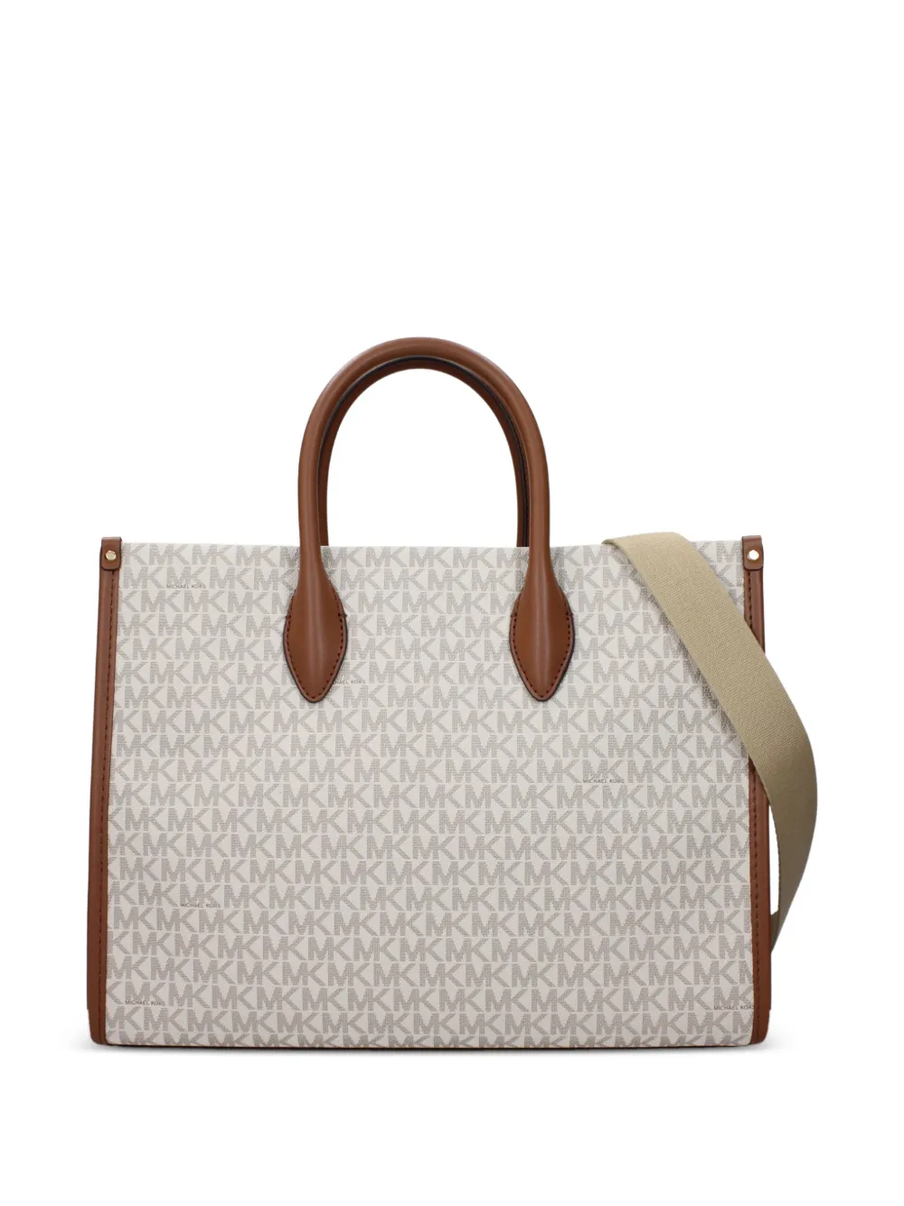 Michael Kors Shopper met monogramprint en logo Beige