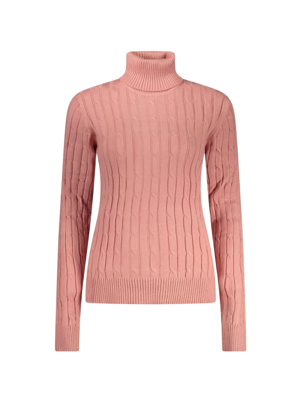 NORWAY 1963 cable-knit roll-neck sweater - Rosa