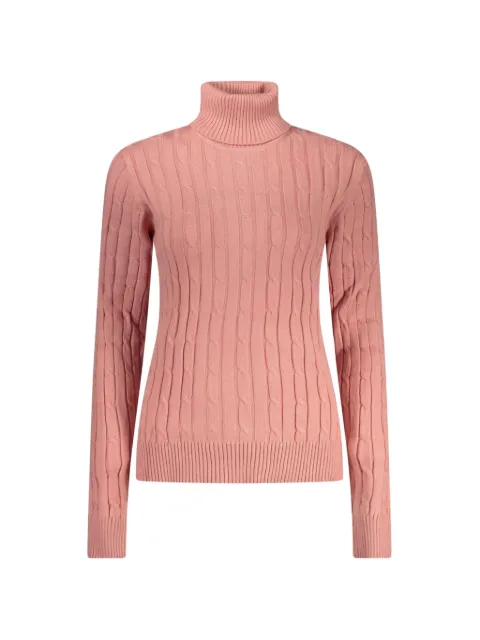 NORWAY 1963 cable-knit roll-neck sweater