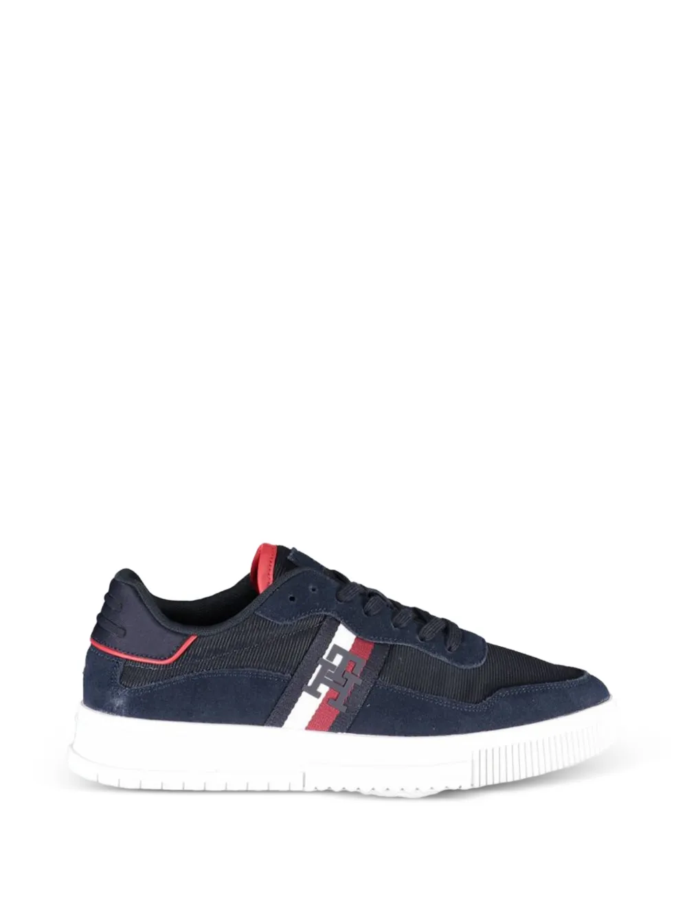 Tommy Hilfiger suede-panelled lace-up sneakers - Blu