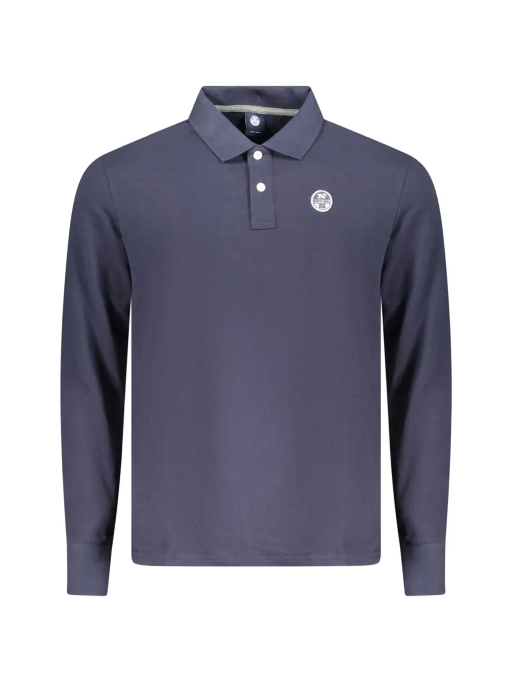 North Sails long-sleeve logo-patch polo shirt - Blu