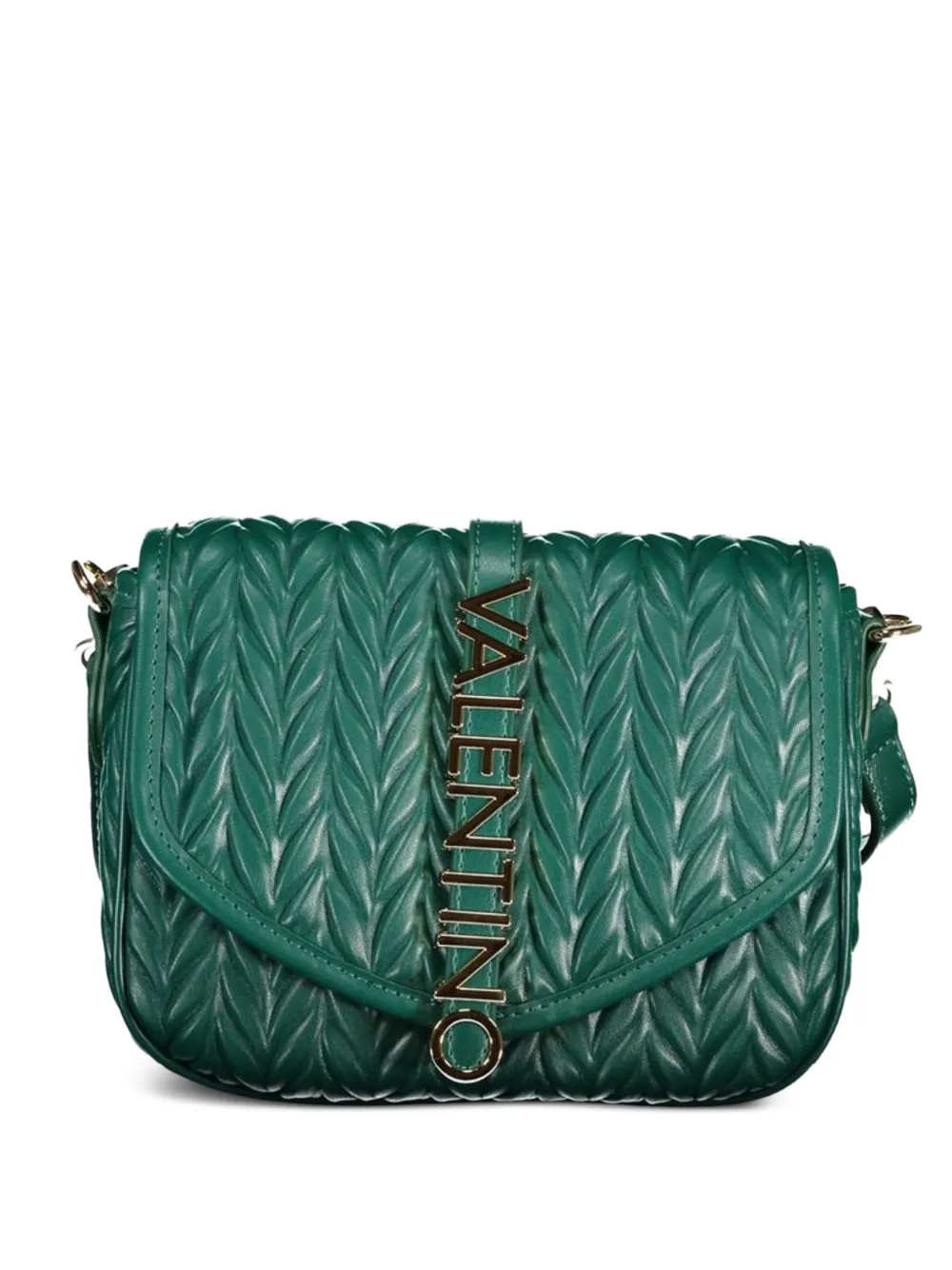 MARIO VALENTINO quilted logo-lettering cross body bag - Verde