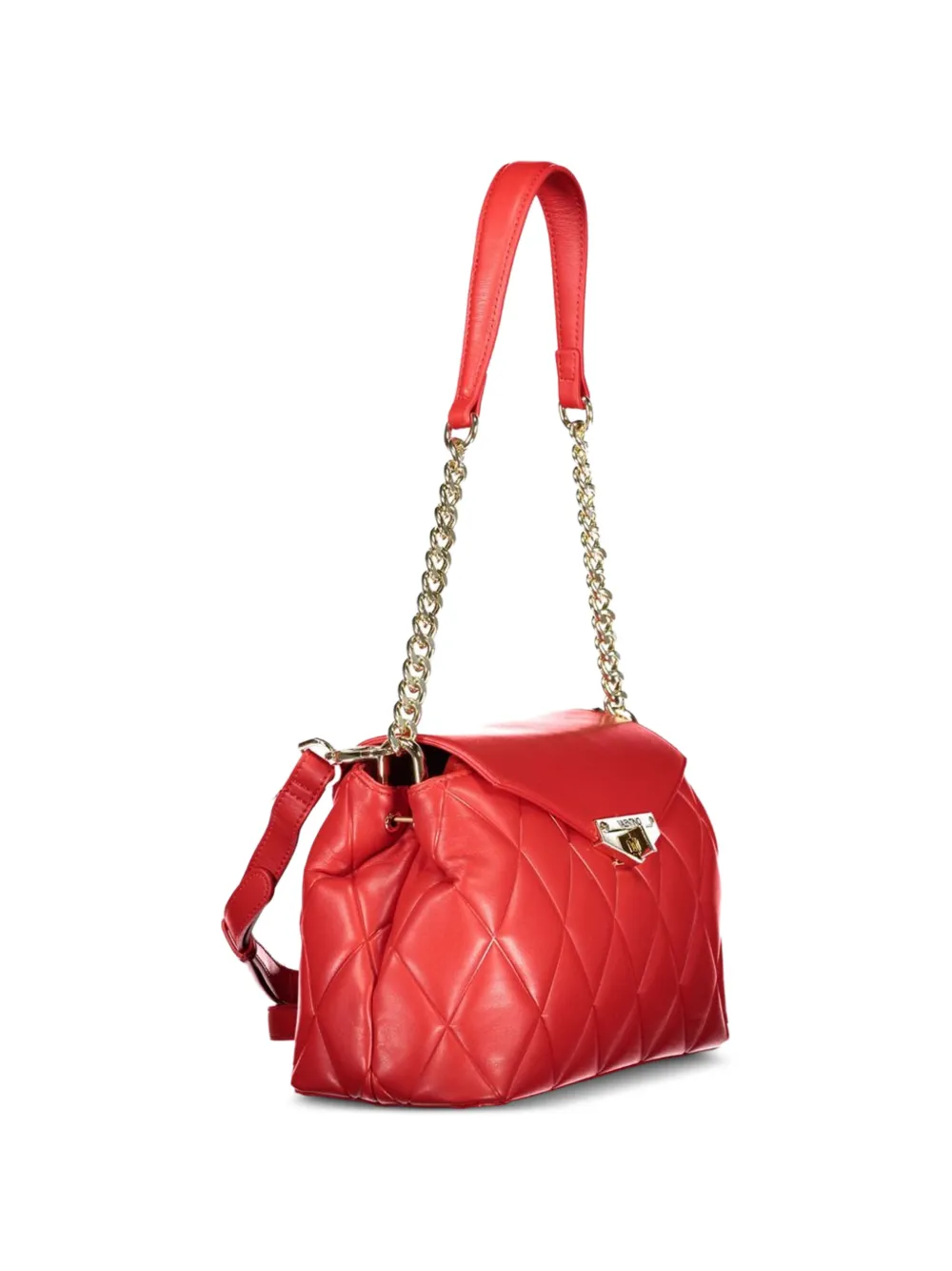MARIO VALENTINO Frisia gewatteerde shopper met diamant-patroon Rood