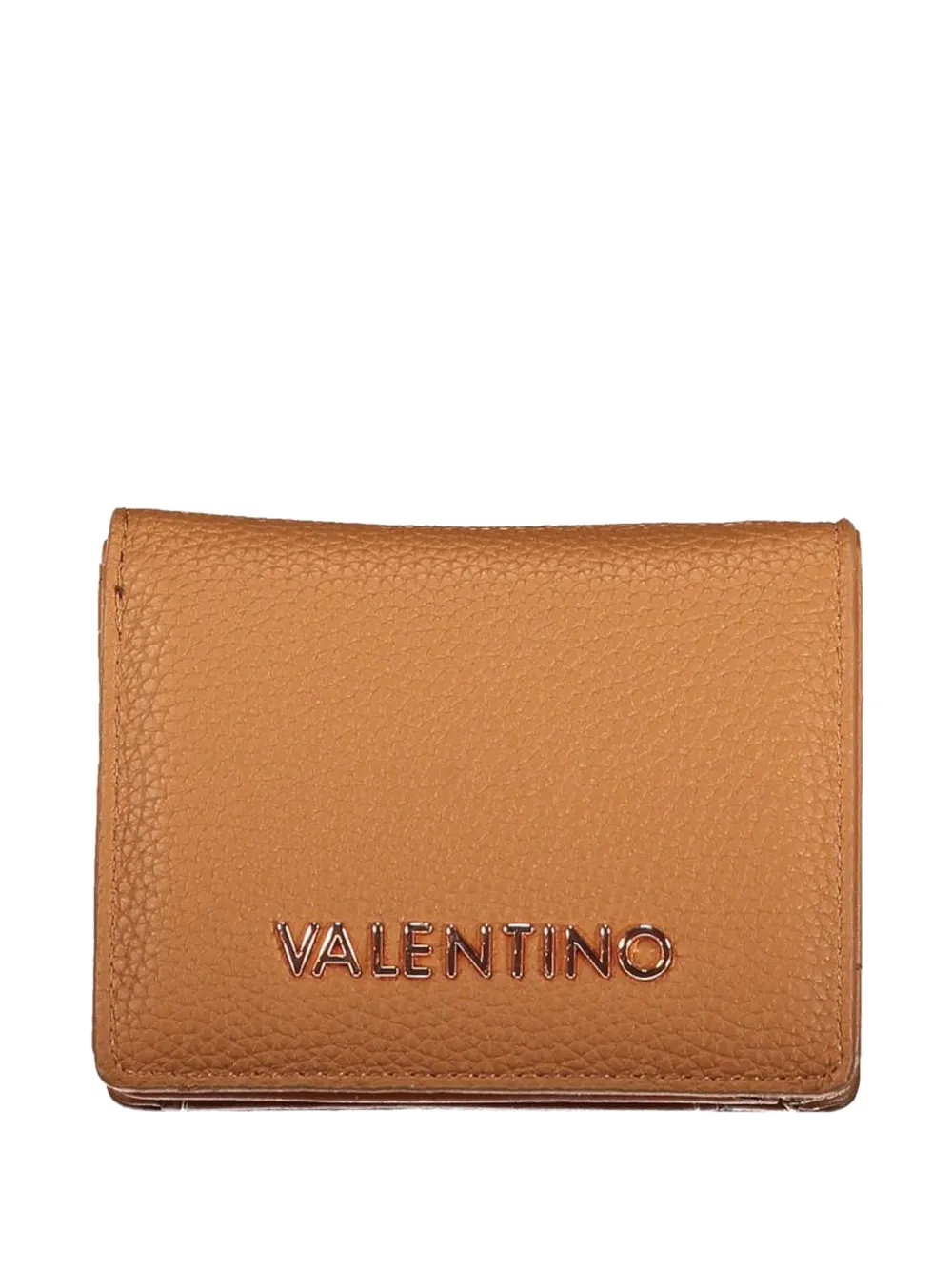 MARIO VALENTINO logo-lettering grained wallet - Toni neutri