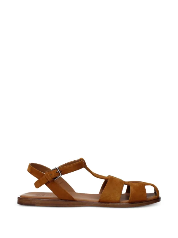 Church's Suede T-strap Sandals in Brown