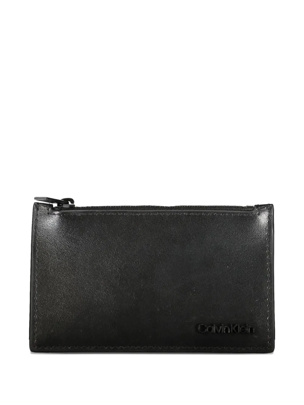 Calvin Klein logo-debossed leather wallet - Nero