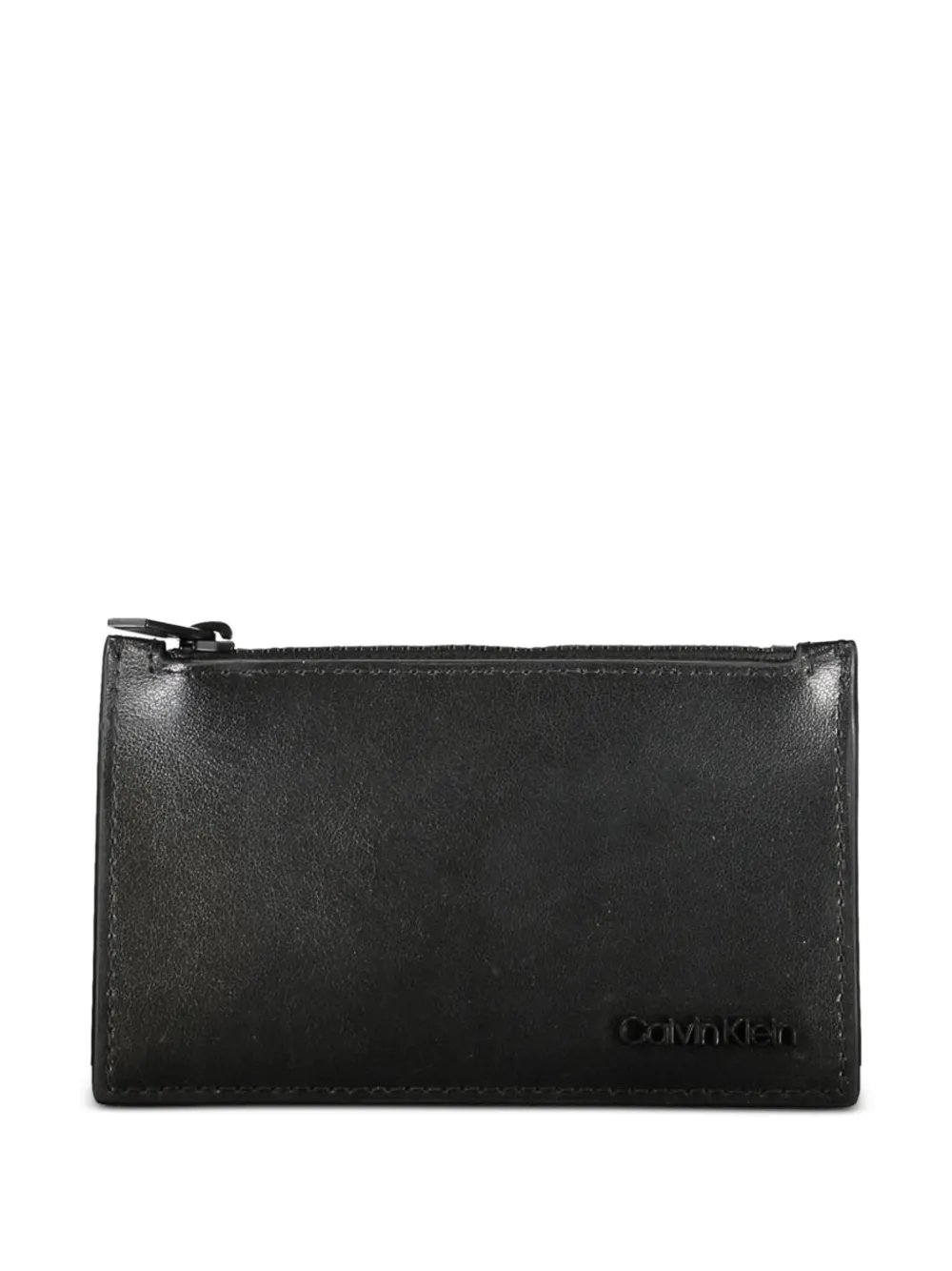 Calvin Klein logo-debossed leather wallet - Nero