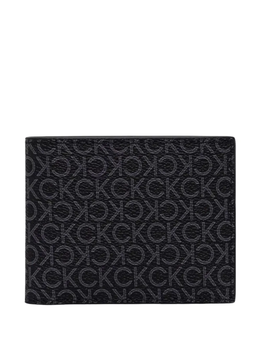 Calvin Klein monogram-print bifold wallet - Nero